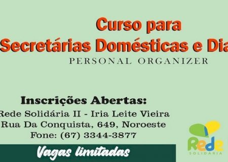 Sedhast e Rede Solidária oferecem curso de personal organizer gratuito