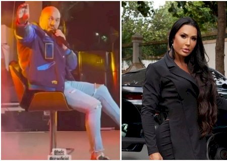 Gracyanne Barbosa revela motivo para Belo estar fazendo shows sentado