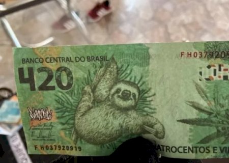 Polícia Federal apreende nota de R$ 420 com imagem de maconha