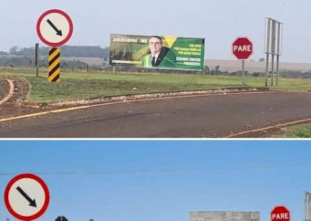 Justiça Eleitoral manda retirar outdoor pró-Bolsonaro em MS