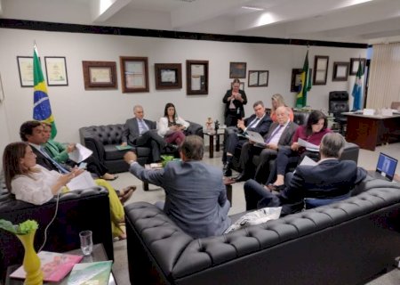 Em Brasília, Reinaldo e Riedel discutem emendas com bancada federal