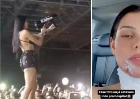 DJ Flavinha tem queimadura de 1º grau após disparar canhão de confetes no próprio rosto