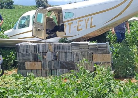 Avião de empresário de MS levava 528 quilos de cocaína