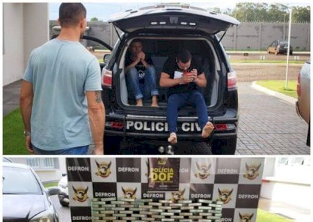 Dupla é presa com 150 quilos de cocaína em condomínio de Dourados