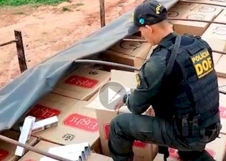 Em duas ações, polícia apreende R$ 5 milhões em cigarros paraguaios