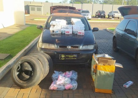 Polícia apreende R$ 120 mil em produtos ilegais em sete veículos