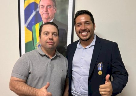 Vereador André Luiz visita gabinete de Rodolfo Nogueira em busca de avanços para Bonito