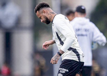 Neymar treina normalmente, mas ainda não reforça o Santos no San-São